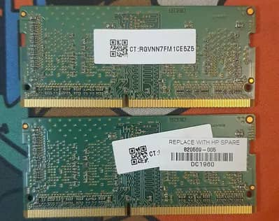 Laptop ki DDR4 SODIMM RAM For Sale (8gb) 2 Sticks-Excellent Condition