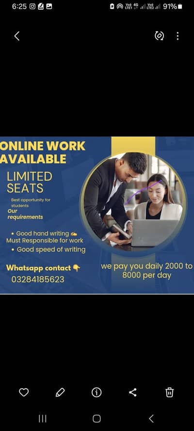 online work available