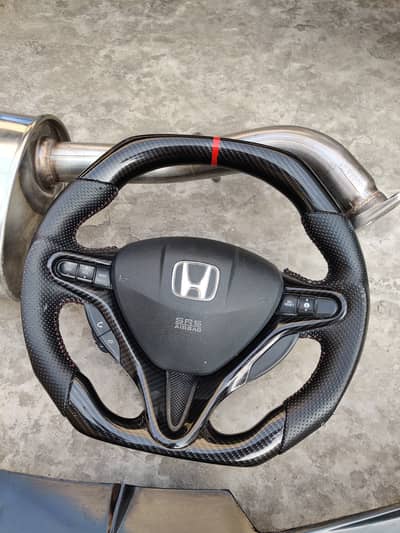 Carbon fiber Steering Civic Reborn FD