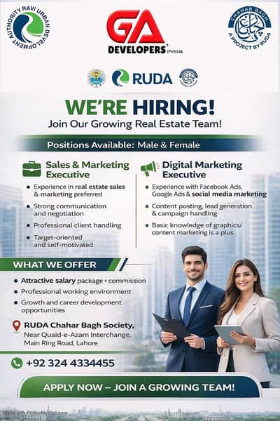 Sales & Marketing & Digital Marketing Executive Male &Female Required