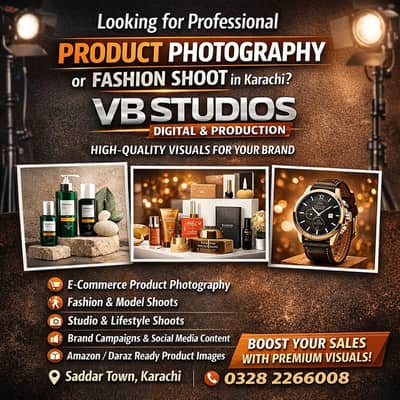 Product Photography karachi | Fashion Shoot | Rental Studio Service