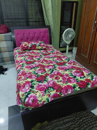 single bed with spring mattress motly form by master