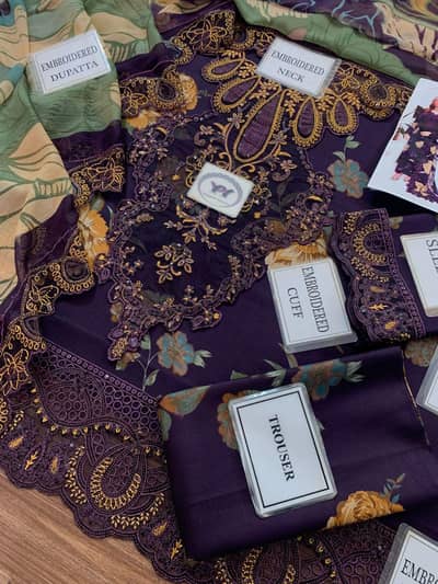 RAMSHA CHIFFON DUPATTA *RESTOCK* *Most Demanding  Lawn 3pc *