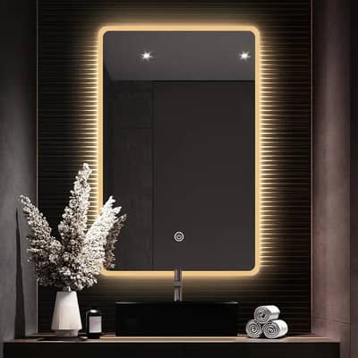 Modern LED Round/Square/Mirror  Backlit Smart Touch Bathroom Mirror