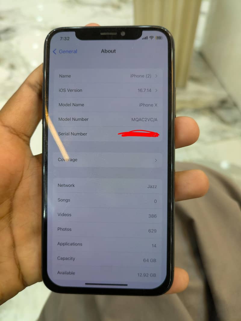 IPHONE X ( PTA APPROVED ) 5