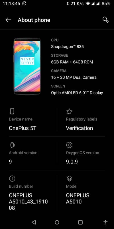 OnePlus  5t 6 GB / 64GB Orignal   USA.  Original , pannal, Bord,