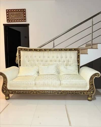 7 seater wooden sofa
