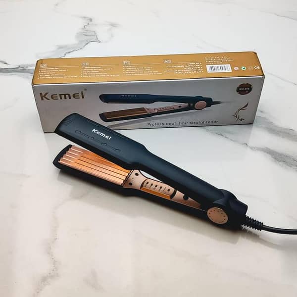 Kemei KM-472 Original Hair Crimper | Zig Zag Hair Styling Machine | Professional Crimping Iron