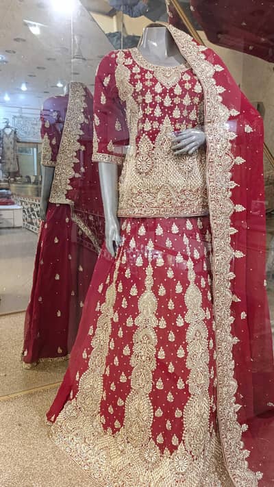Red & Gold Bridal Lehenga for Sale – Heavy Embroidery