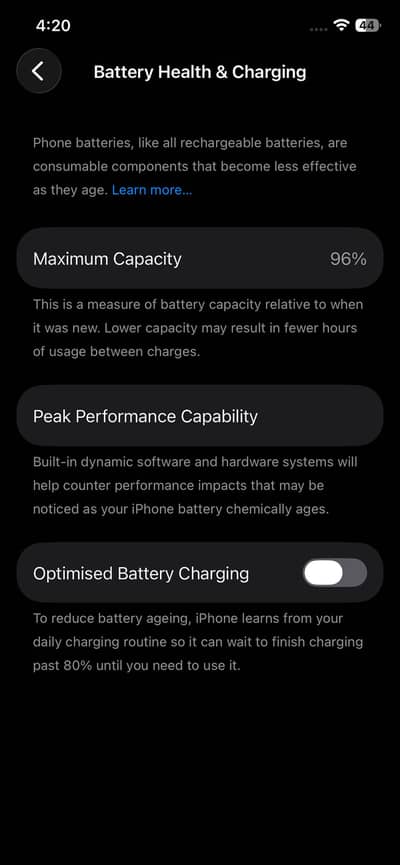 Jv mubile fresh condition 96battery health