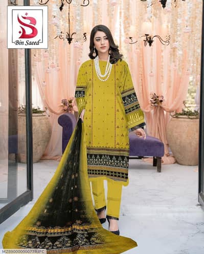 Women clothes/ unstitched suit