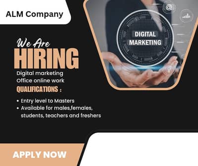 Office & Online Work Jobs Available – Male/Female (Lahore)