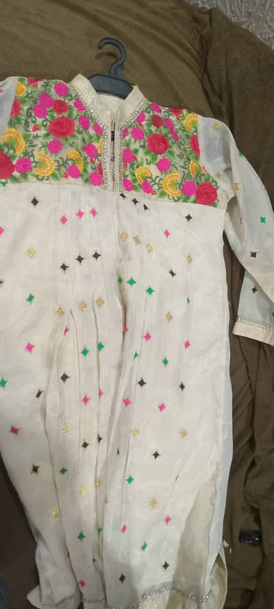 Ready to wear organza two piece dress