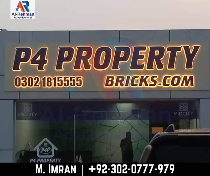 3D Sign Board in Lahore/Acrylic board/Led & 3D Sign Board/Neon light ...