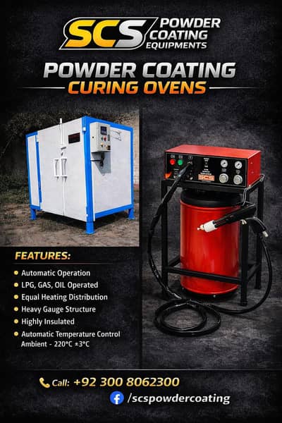 "POWDER COATING UNITS, CURING/DRYING OVENS, PAINTING BOOTH, CHEMICALS"