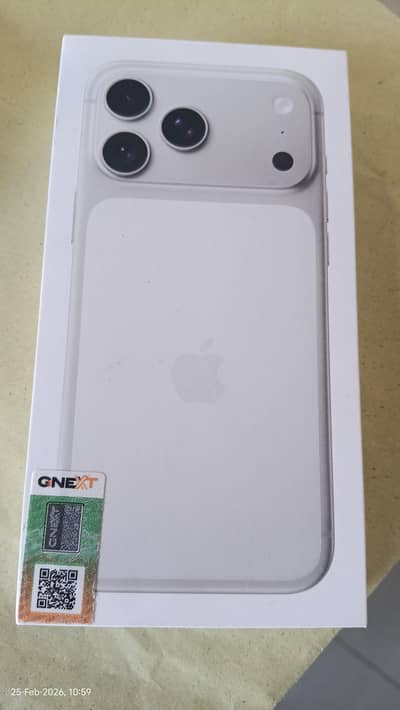 Apple iphone 17 pro max 512 Silver box pack