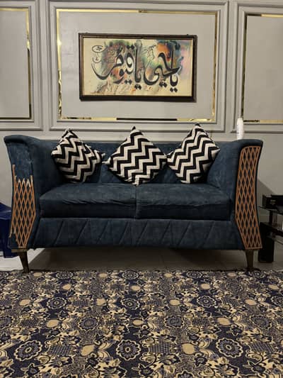 Luxury 5-Seater Turkish Fabric Sofa Set – Excellent Condition