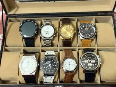 Full box of watches  (8 watches different brands)