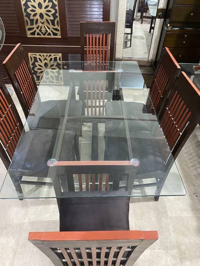 six chair dining table