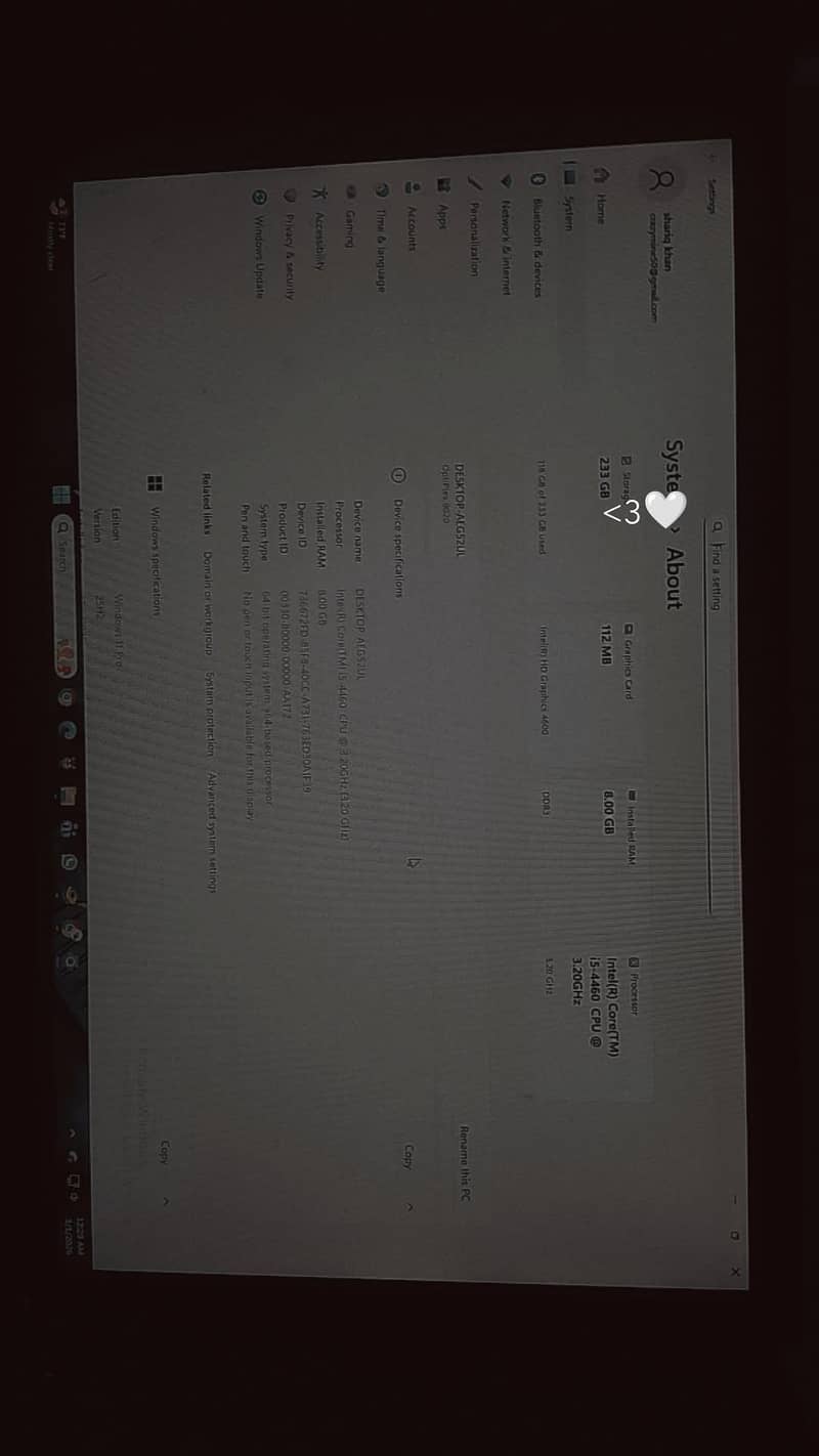 Dell Pc With CPU, KEYBOARD, MOUSE 10/10 CONDITON WITH WOODEN DESK 8