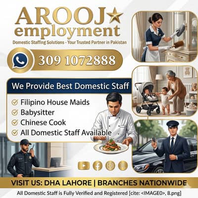 Maids / House Maids /Chef / House Cook / Baby Sitter Filpino maid