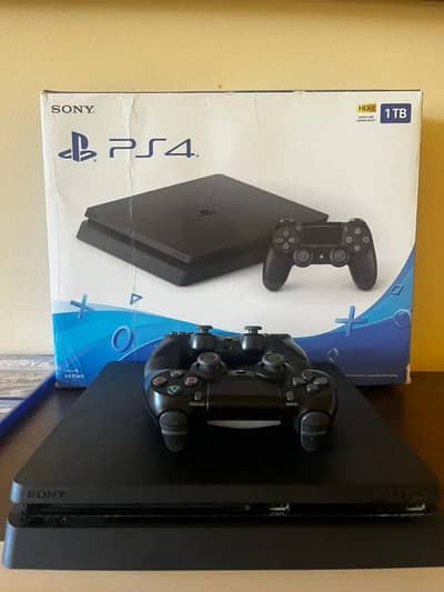 PS4 Slim Brand New Seal Pack + God of War Game + 2 Months Warranty