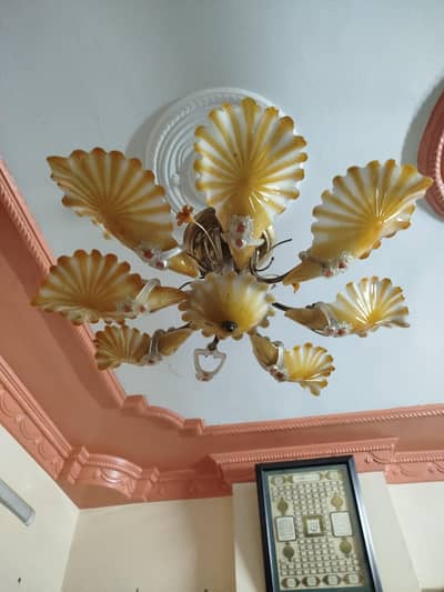 8 Pieces Crystal Light Chandelier(Jhumar) For Sale