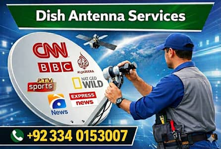 Dish antenna setting
