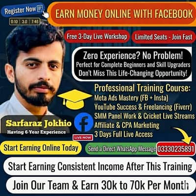 Free 3 Days Live Training Facebook Earning