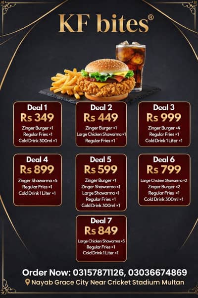 KF Bites – Fresh Zinger, Shawarma & More – Free Delivery 20 min!