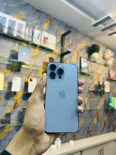 iPhone 13 pro 128GB sierra Blue PTA approved Genuine Waterpack