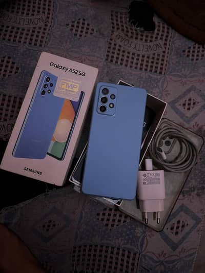 Samsung A52 5G Official Pta Aproved 8/128 10 by 9.5 Complete Box