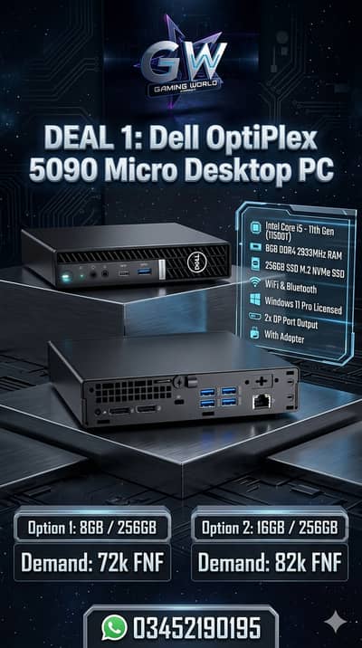 Dell Optiplex 5090 Mini Lenovo M70q Gen2 Tiny i5 11500t 8GB 256GB