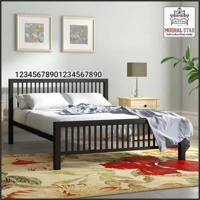 iron Dubble Bed|Iron king bed|furniture|steel bed|Bed set|03092056793