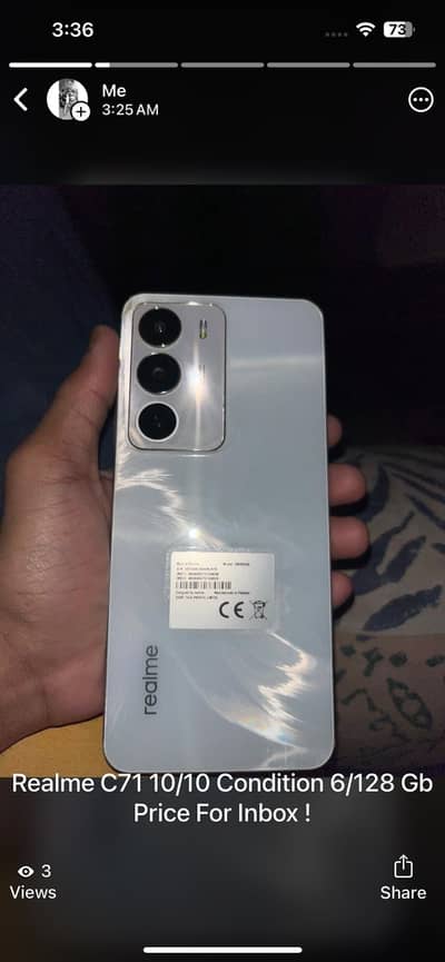realme c71 128gb 10/10 conditon 6 months used