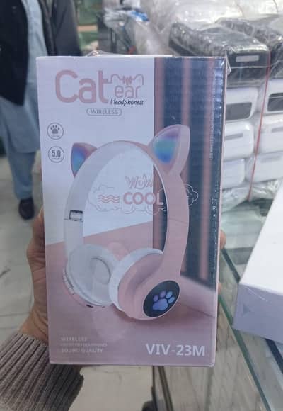 Imported Cat wireless Hadphones with lightening Y08 premium Cat style