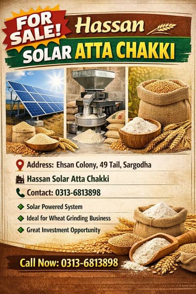 solar atta chki Sargodha