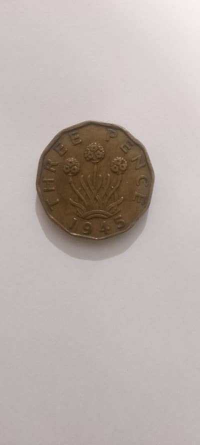 Rare Threepence Coin, 1945
