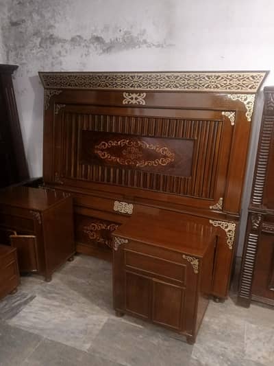 Double bed/king size bed/dressing table/bed set/Poshish bed/furniture