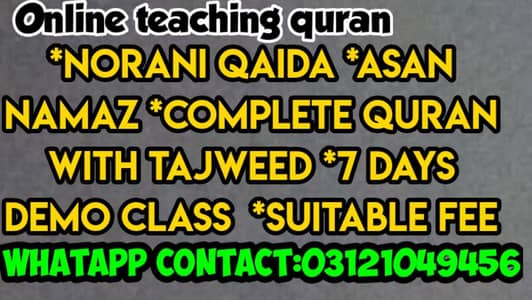 Online teaching Quran with tajweed