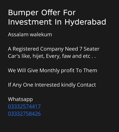 Monthly 7 Seater Car Rental Profit