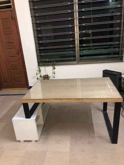Stylish glass top computer/office tables (3 available)+ free side tab