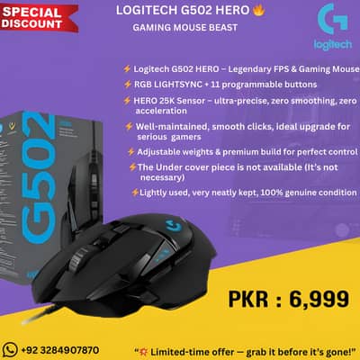 Logitech G502 Hero Gaming Mouse – Used, Excellent Condition