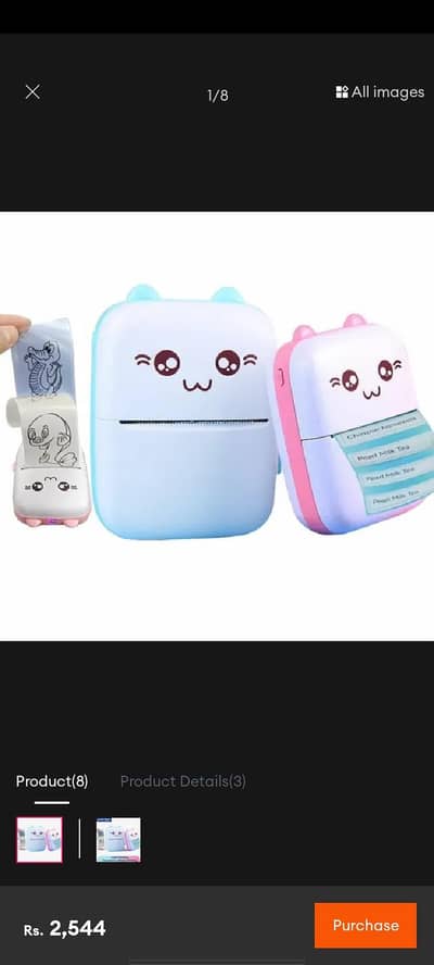 Mini thermal printer 2 pieces hai