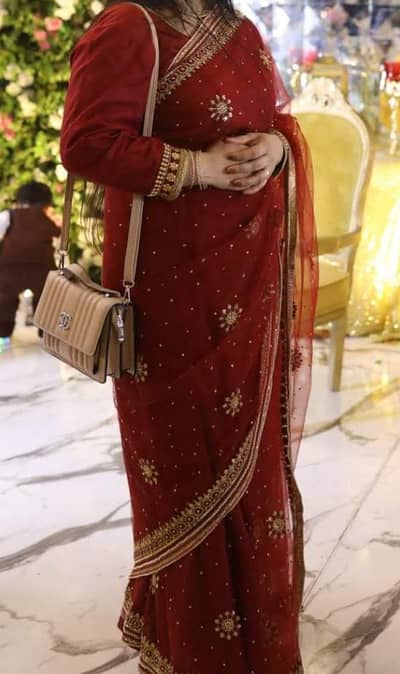 maxi back and peach 2 han and Saree