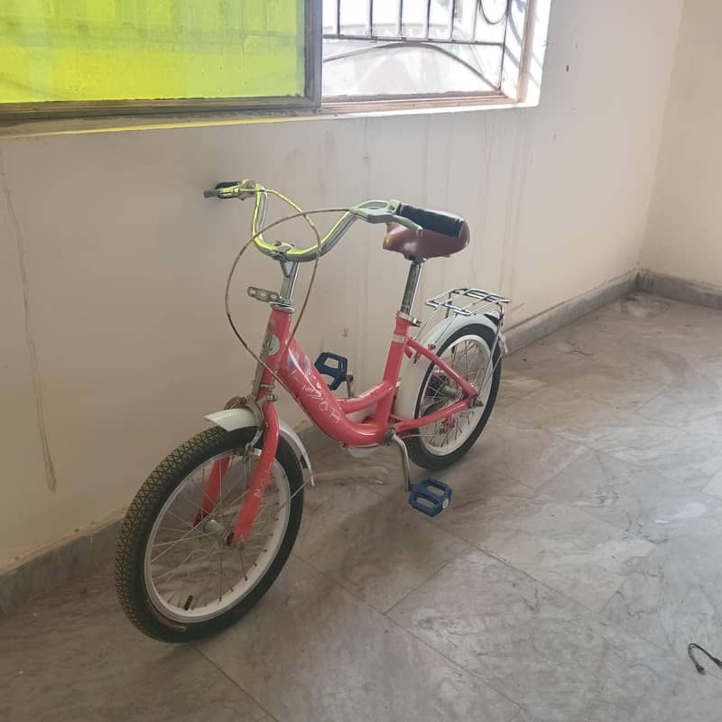 چھوٹی بچیوں کی سائیکل اچھی حالت میں ہے 2