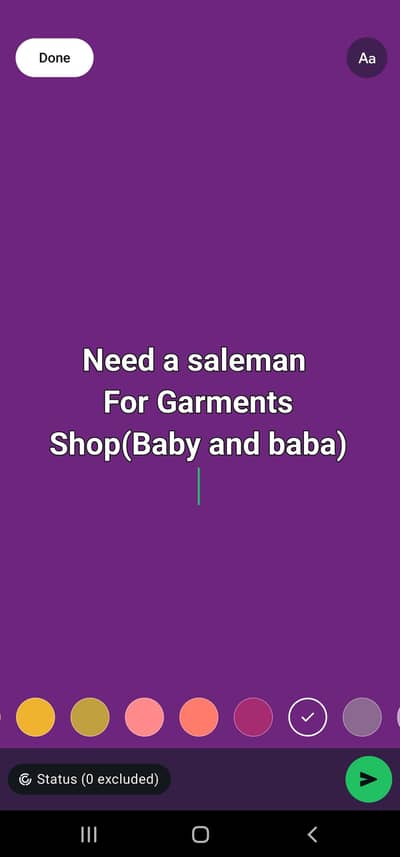 need salesman For Garments Shop