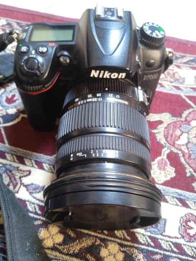 Nikon 7000 with lens sigma 1750 2.8