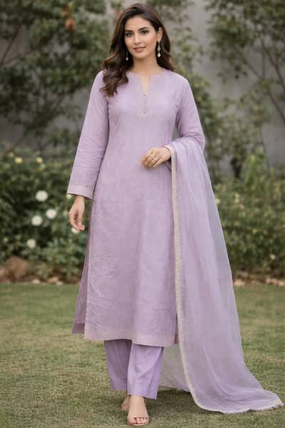 3 Pc Stiched medium large Available organza dresses pista and black