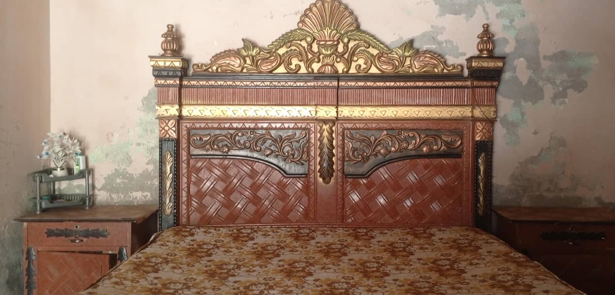 bed and side table 0